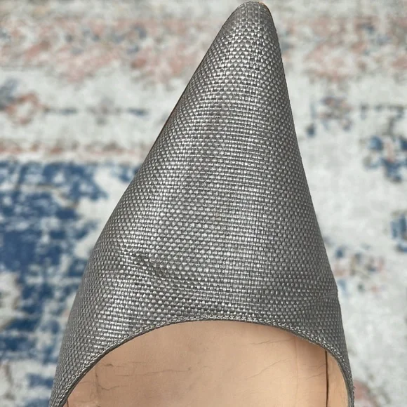 Christian Louboutin Pumps Gray Canvas Pointed Toe Classic Size Women’s Size 40 - Picture 11 of 11